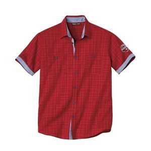 Atlas For Men Mens Nautical Poplin Shirt / Red